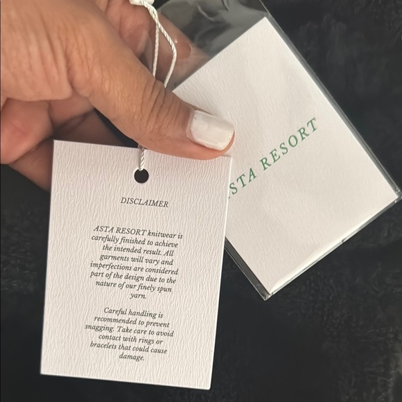 NWT ASTA RESORT Allegra mini Black Cut-Out Dress in Merino Alpaca size Medium - Picture 5 of 8